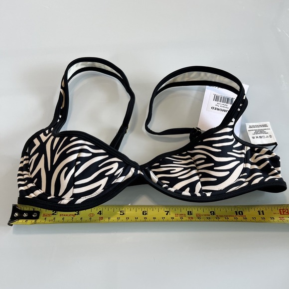 Rumored Havana swim top safari zebra print women's XS - Picture 8 of 8